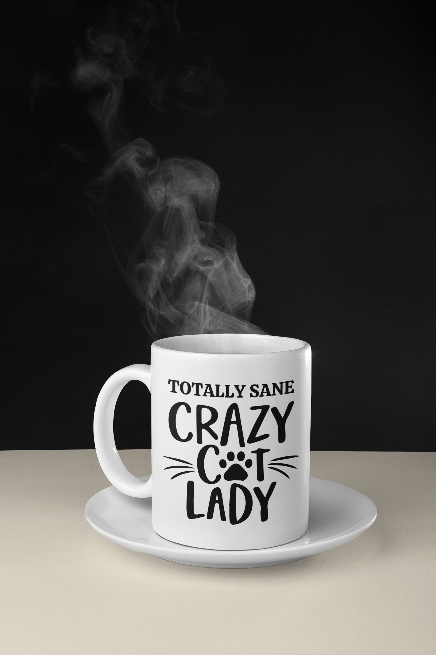 Mug for cat lovers and cat moms. Perfect gift for cat lady