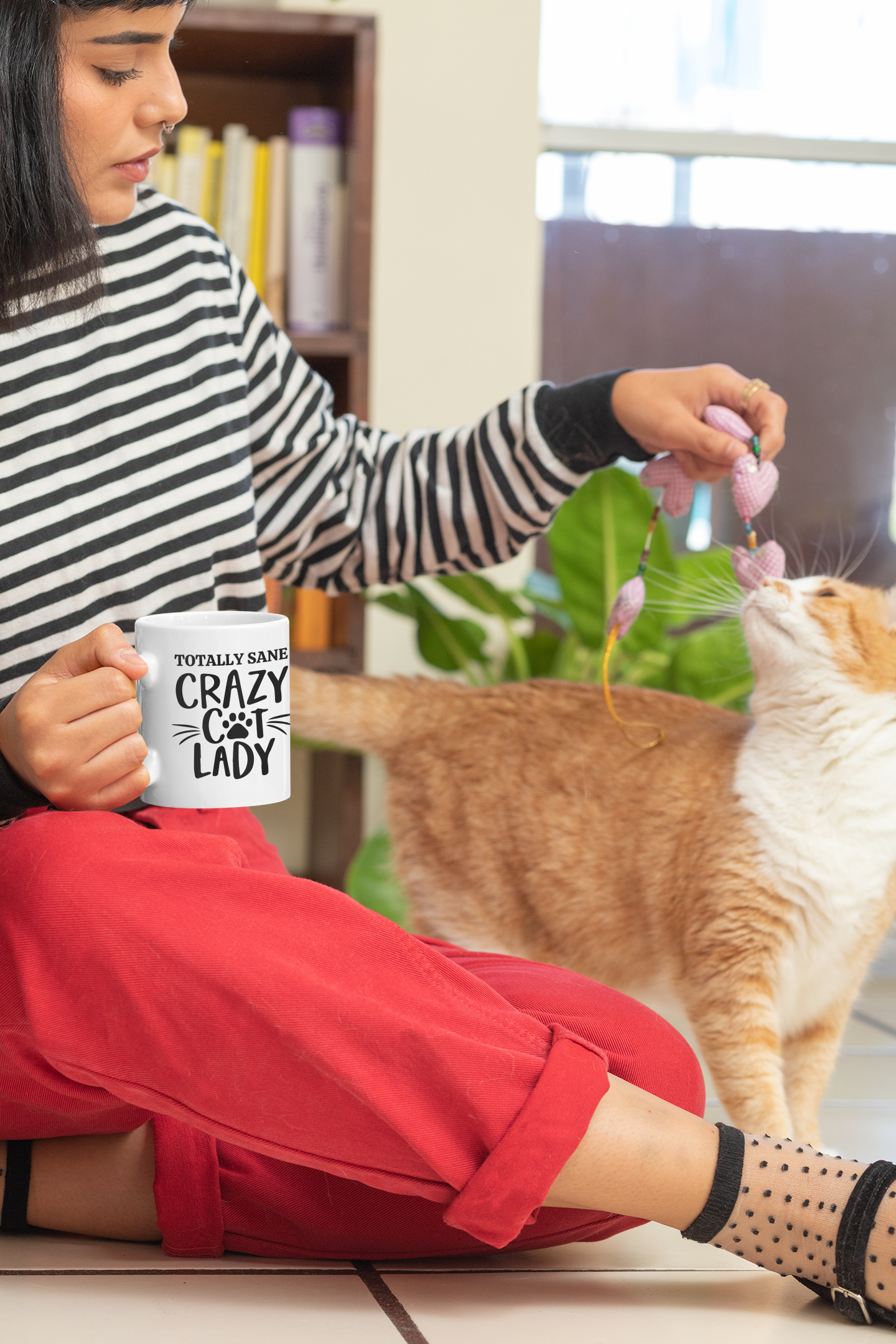 Mug for cat lovers and cat moms. Perfect gift for cat lady