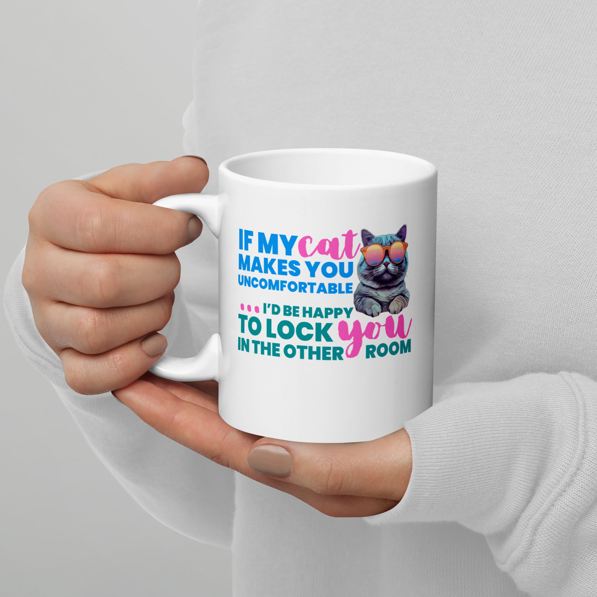 mug for cat lovers and cat moms. Perfect gift for cat ladies