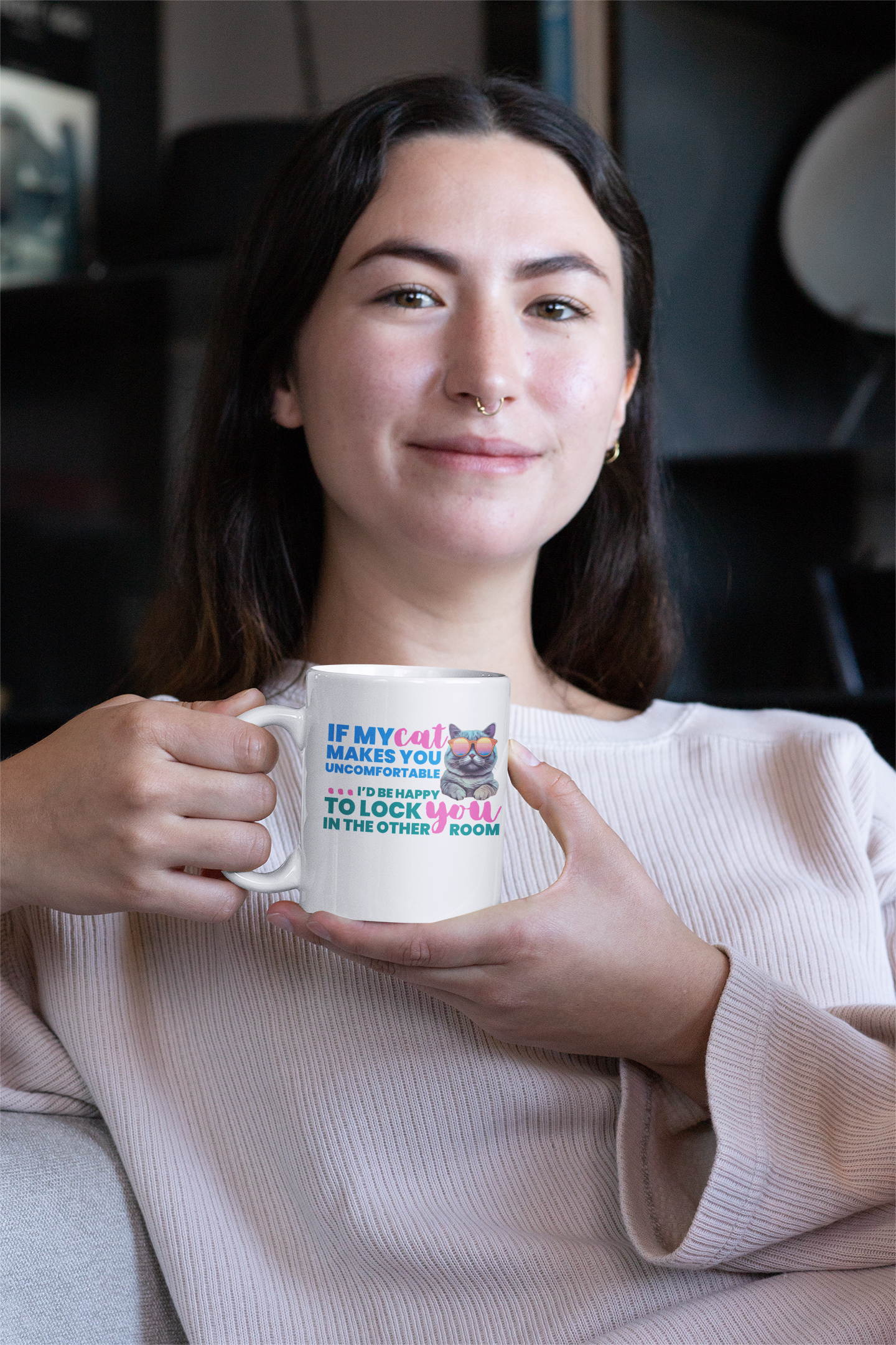 mug for cat lovers and cat moms. Perfect gift for cat ladies