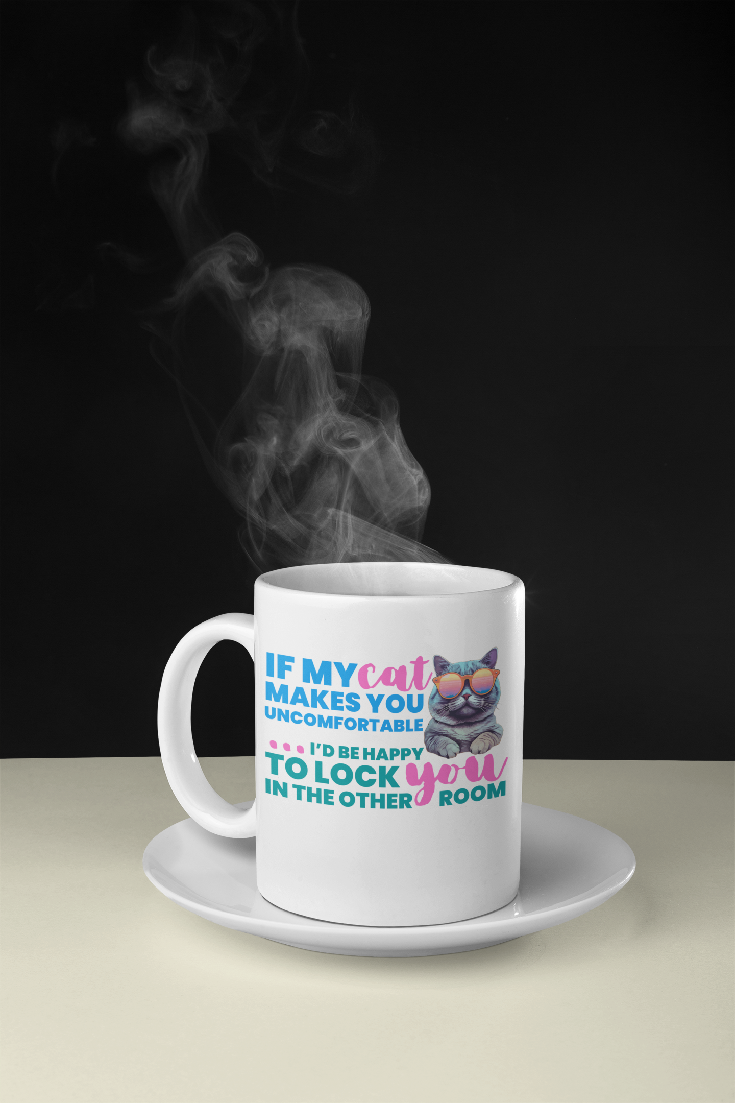 mug for cat lovers and cat moms. Perfect gift for cat ladies