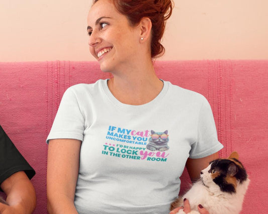 t-shirt for cat lovers and cat moms. Perfect gift for cat ladies