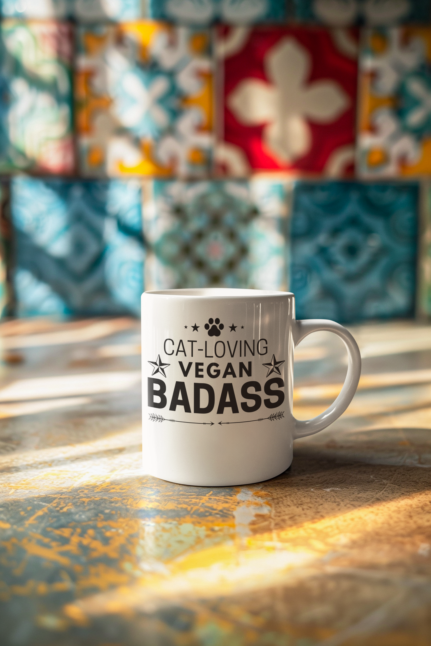 Cat Loving Vegan Badass Mug