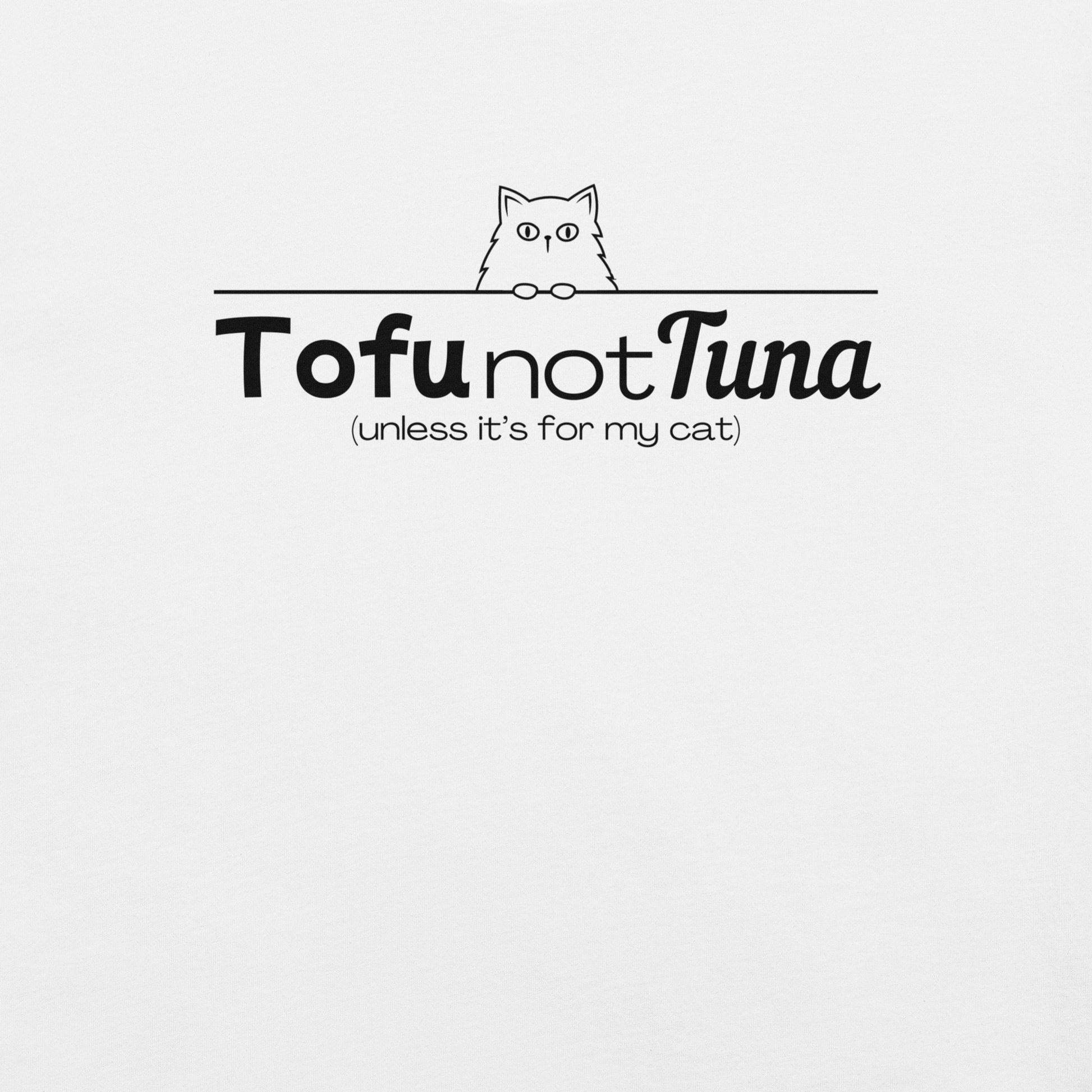 tofu not tuna t-shirt for cat lady