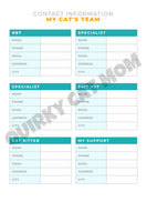 My Cat's Medical Treatment Logbook